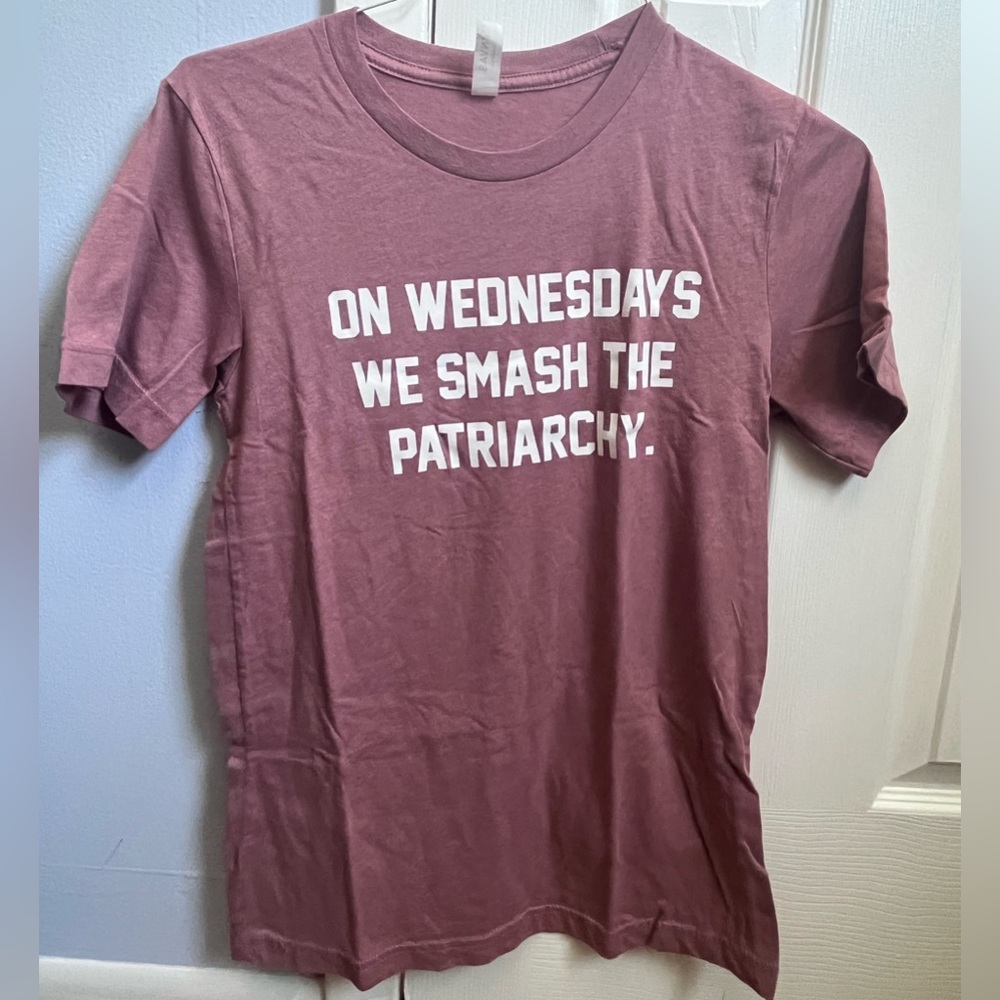 Pink “On Wednesdays we smash the patriarchy” shirt